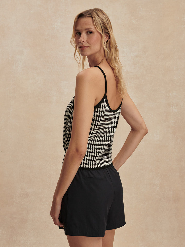Jared Knit Top (Black / Egret)