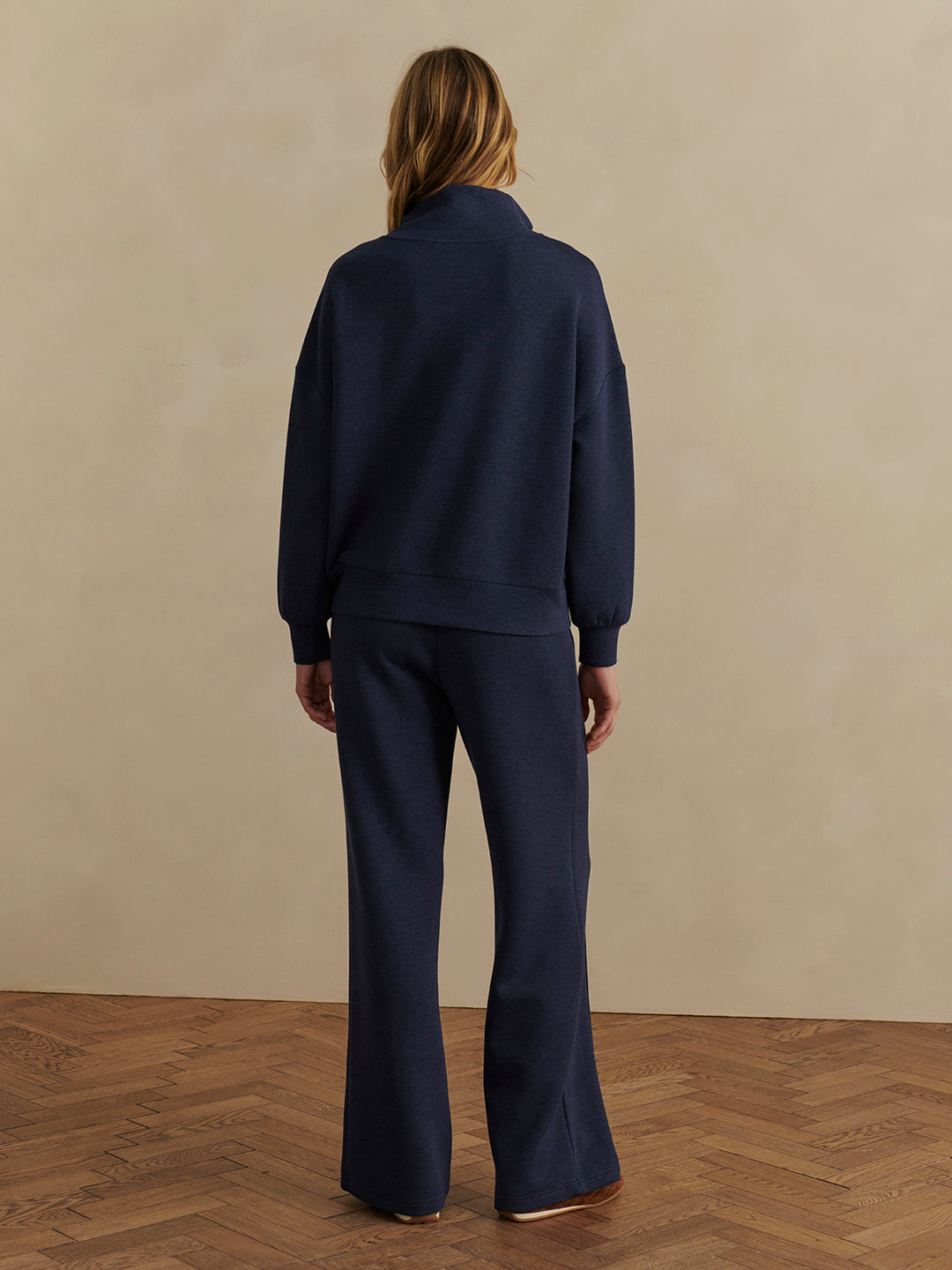 The Wide Leg Pant 28 (Navy Marl)