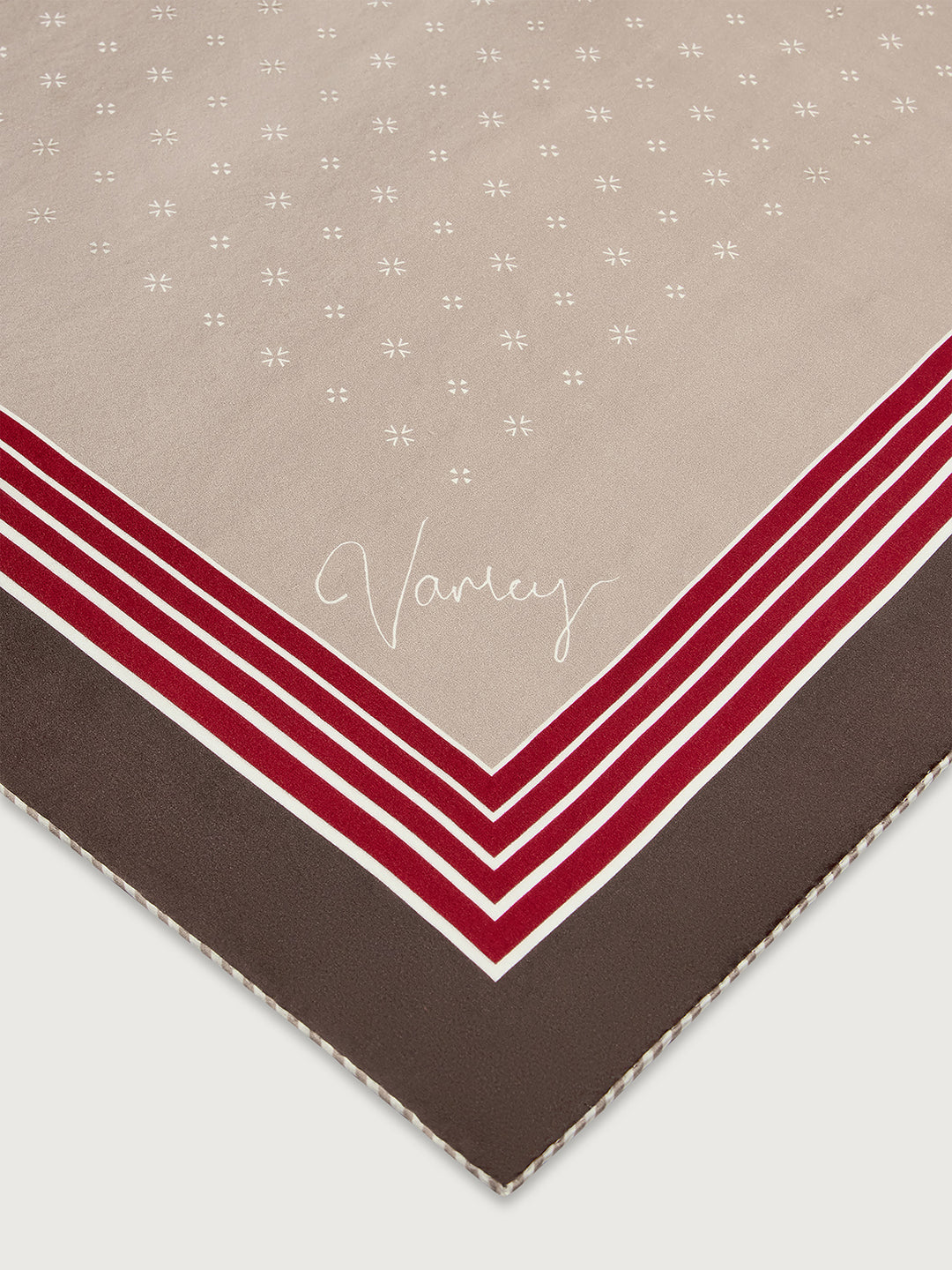 Silk Signature Scarf (Taupe / Rumba Rose)