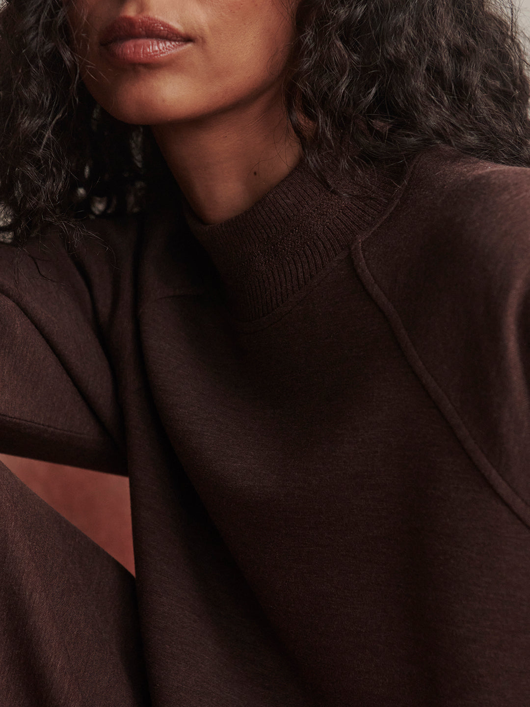 Loxley Raglan Boyfriend Sweat (Coffee Bean Marl)