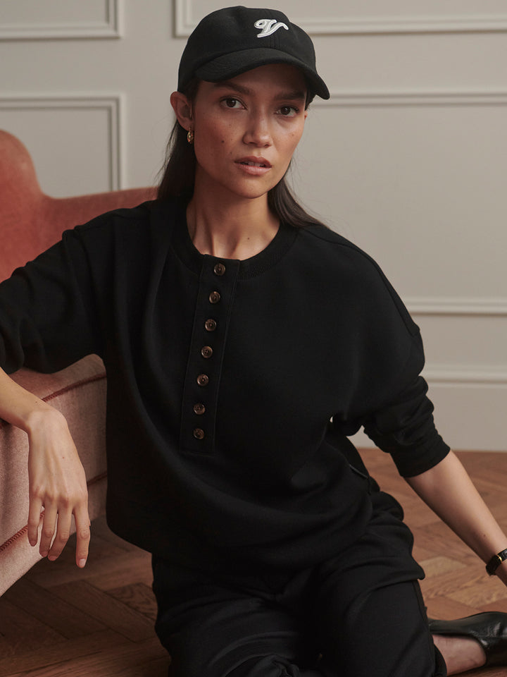 Kiara Crop Sweat (Black)