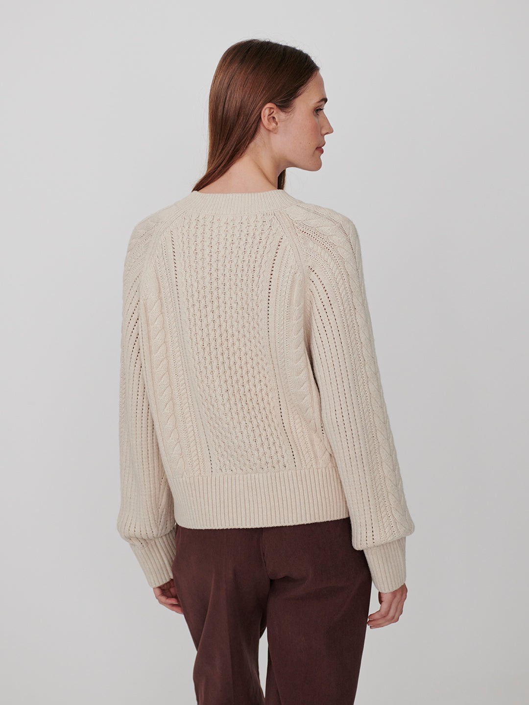 Oriane Knit Cardigan (Oat Milk)