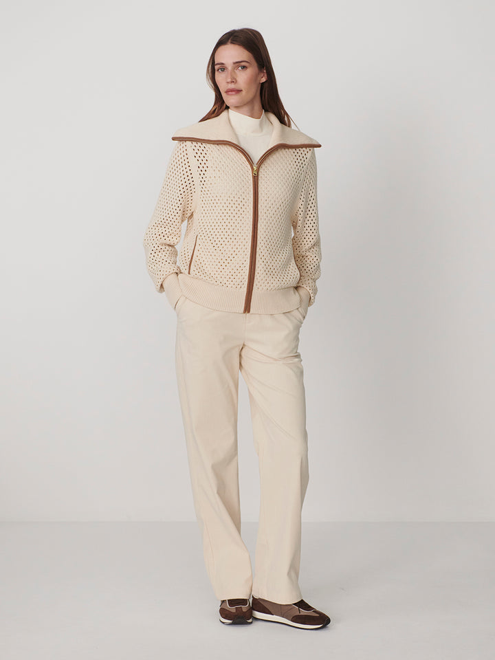 Paula Zip Through Knit Jacket (Birch)