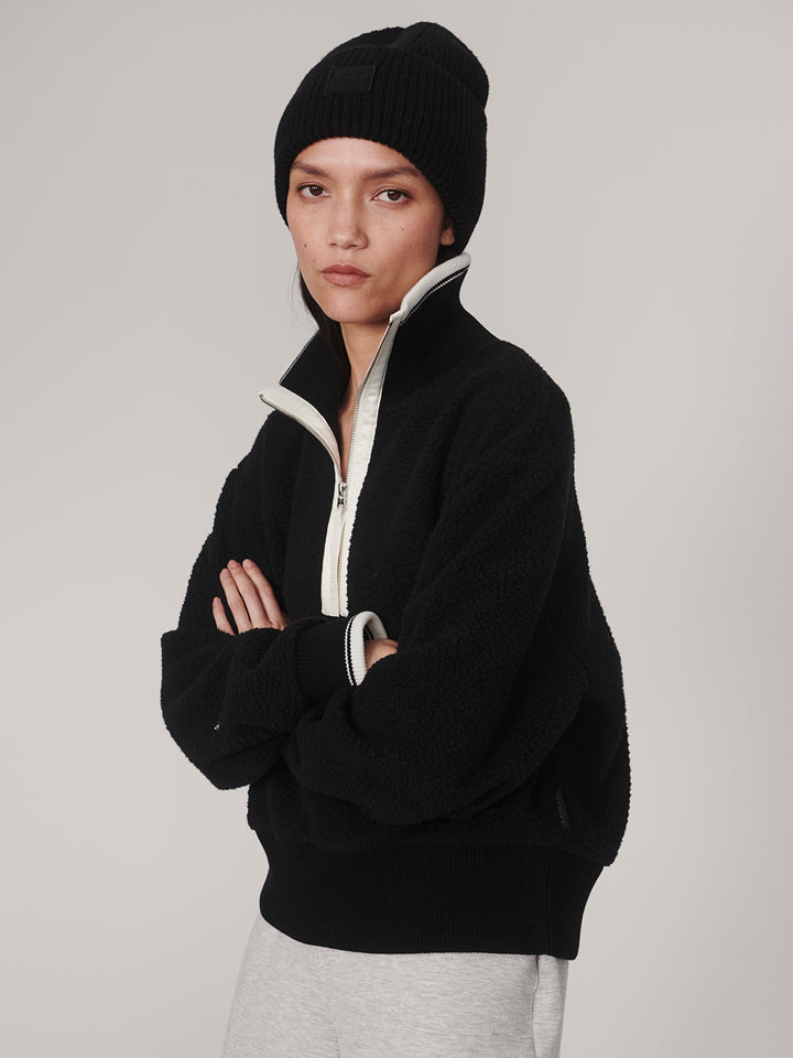 Anika Half Zip Fleece (Black)