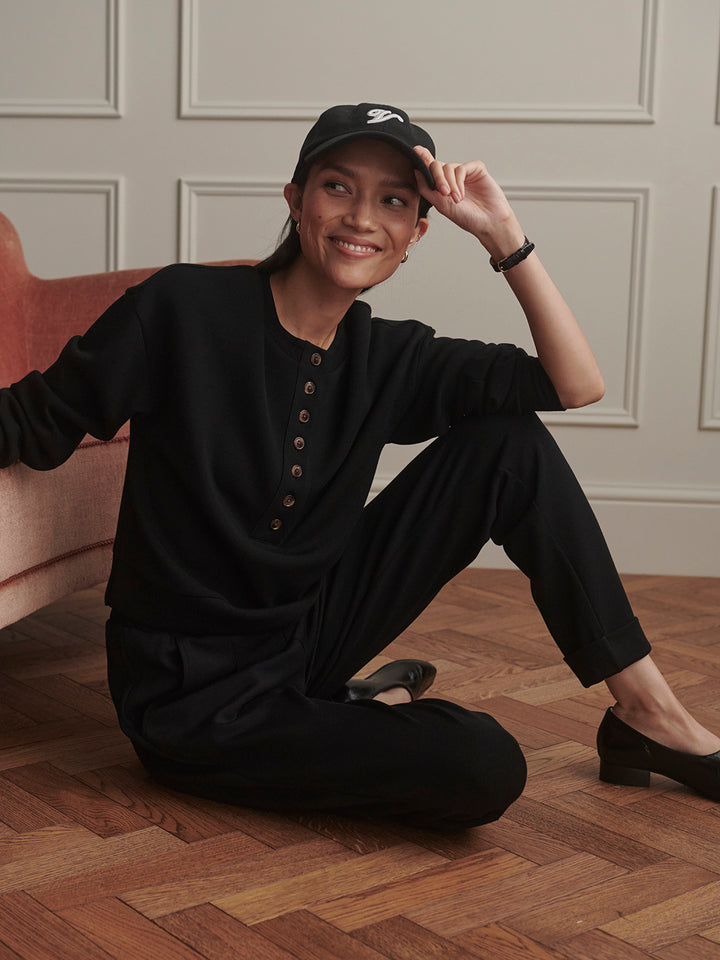 Kiara Crop Sweat (Black)