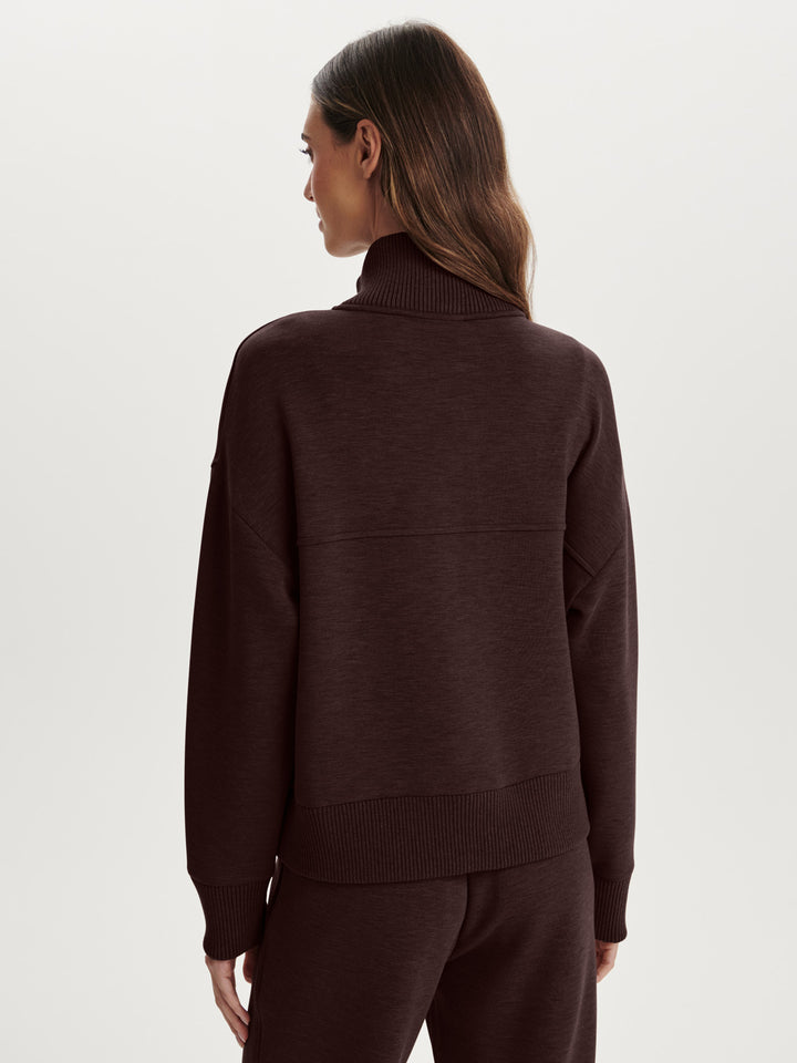 Sabrina Button Through Sweat (Coffee Bean Marl)