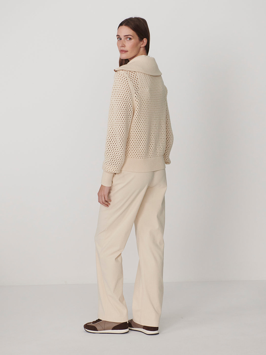Paula Zip Through Knit Jacket (Birch)