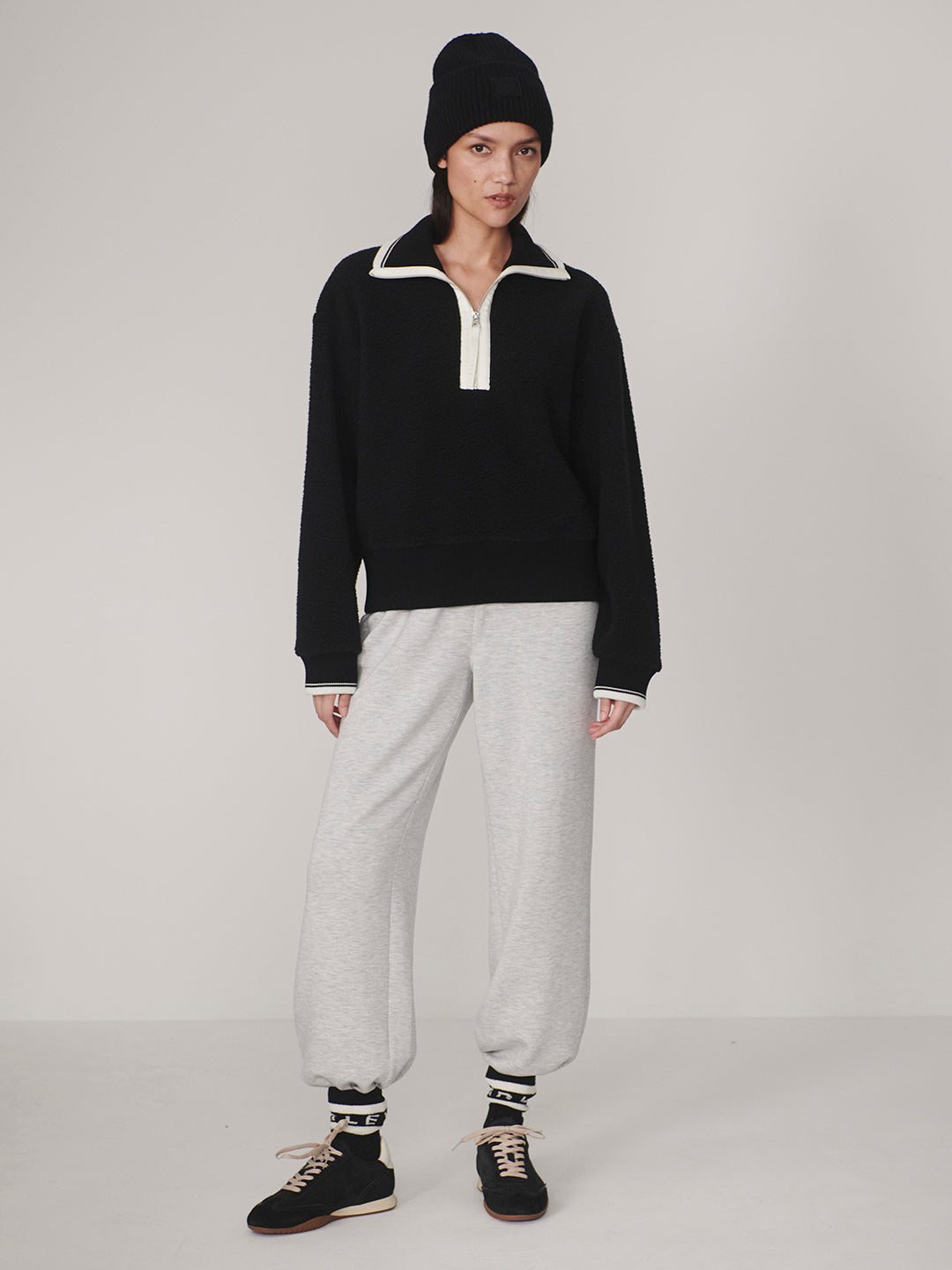Anika Half Zip Fleece (Black)