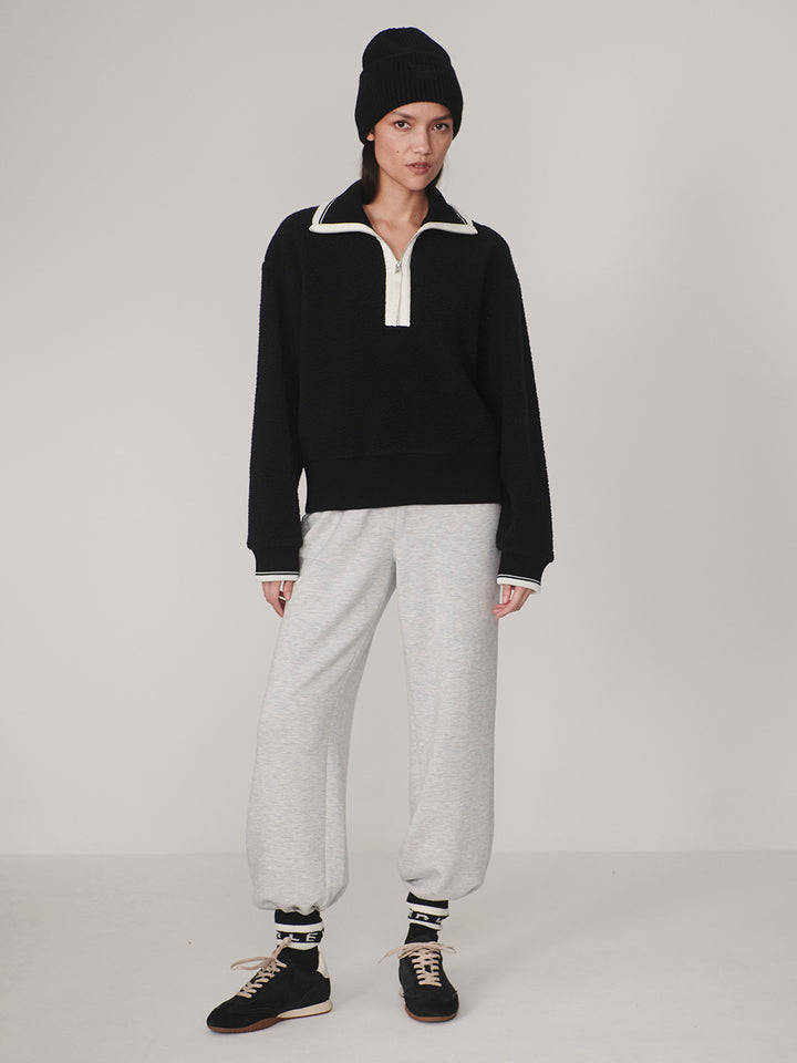 Anika Half Zip Fleece (Black)