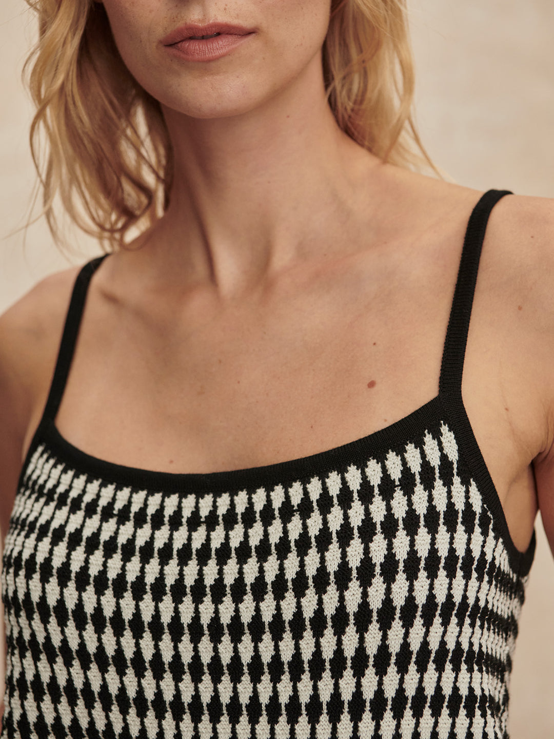 Jared Knit Top (Black / Egret)