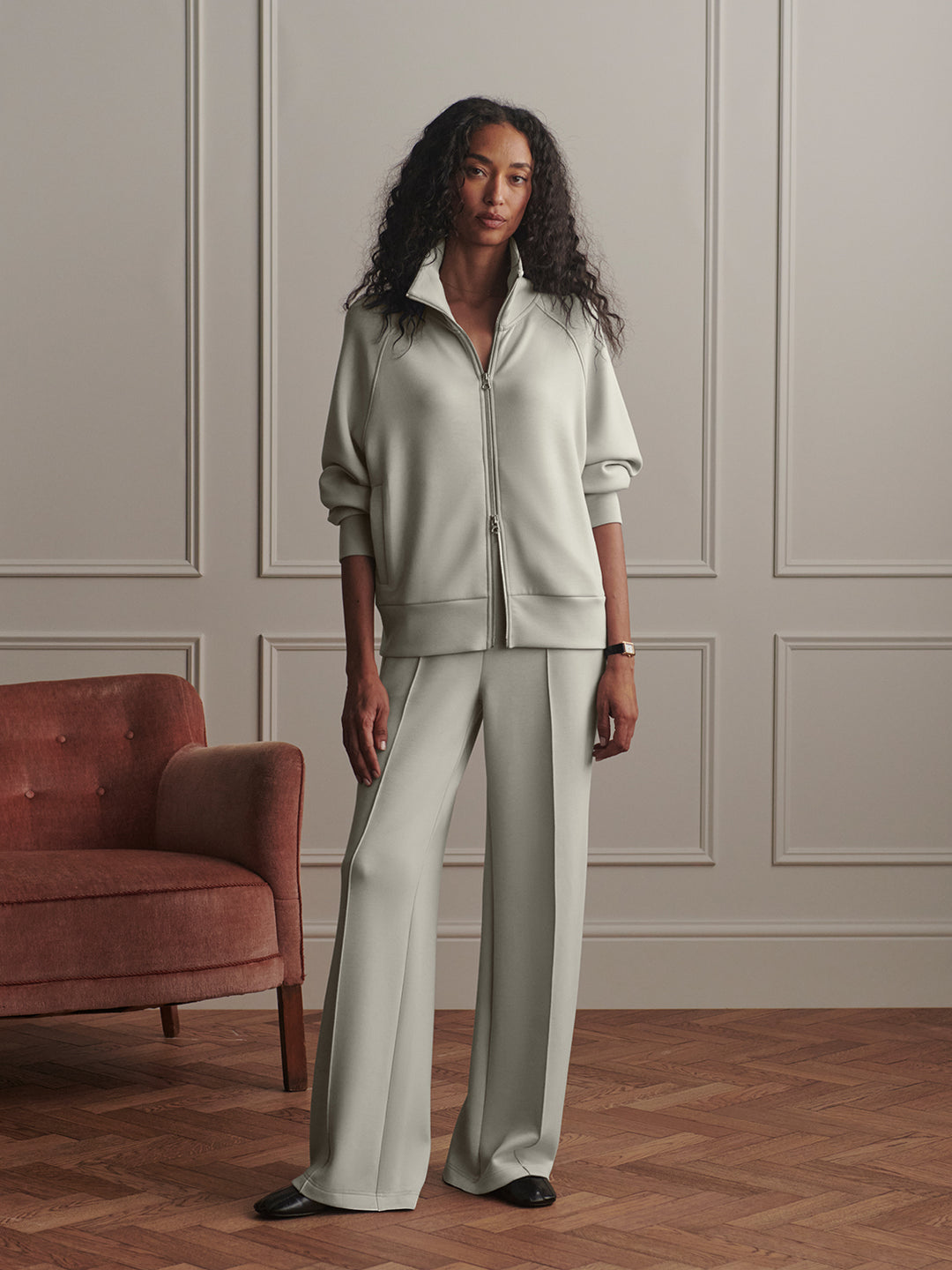 The Wide Leg Pant 28 (Blue Clay)