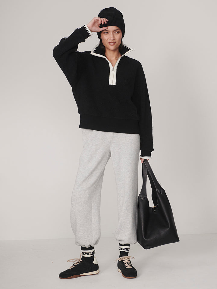 Anika Half Zip Fleece (Black)