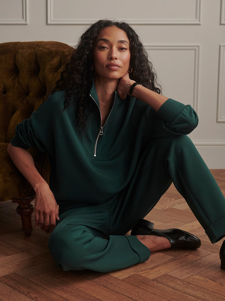 Hawley Half Zip Sweat (Ponderosa Pine)