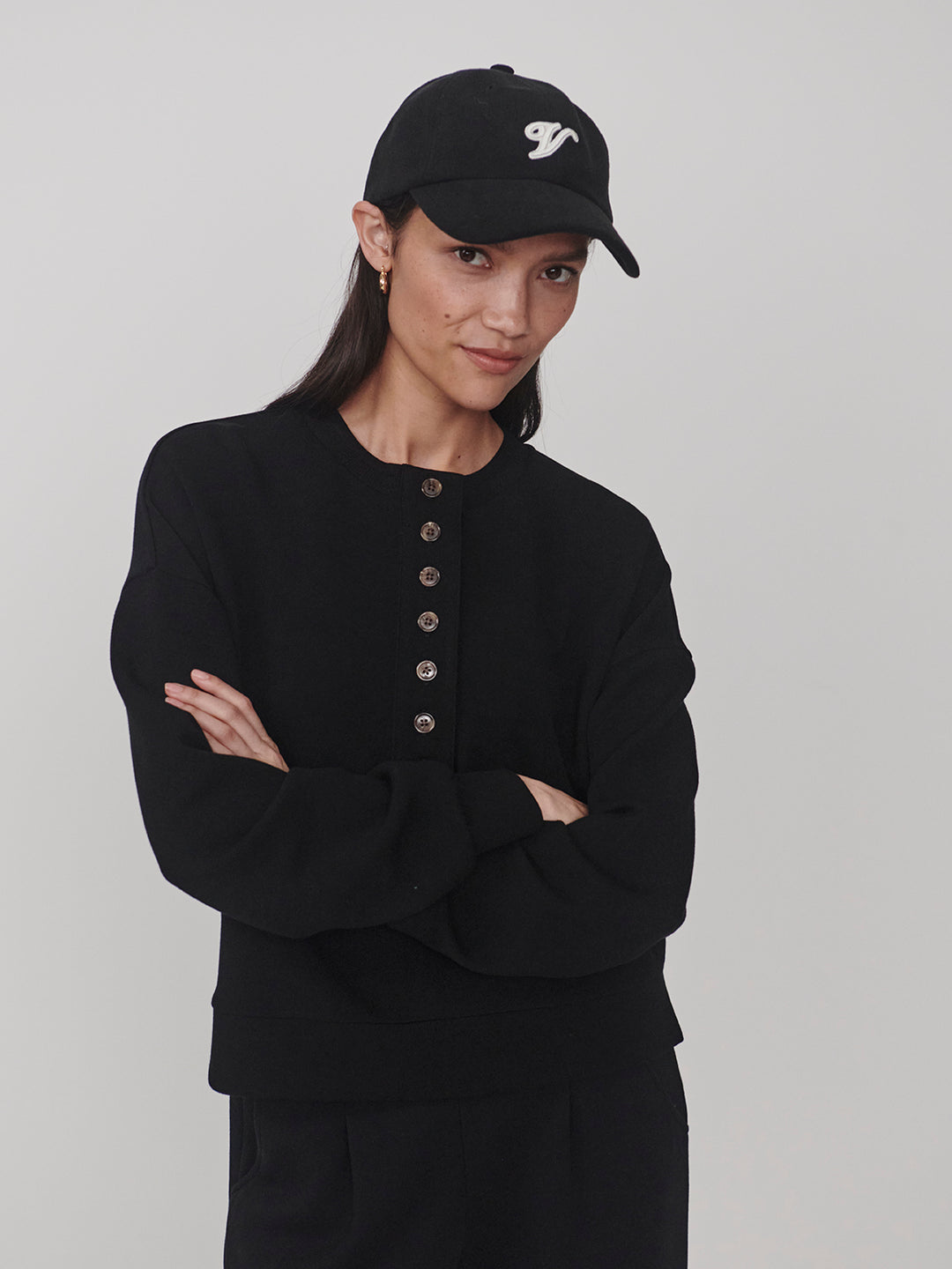 Kiara Crop Sweat (Black)