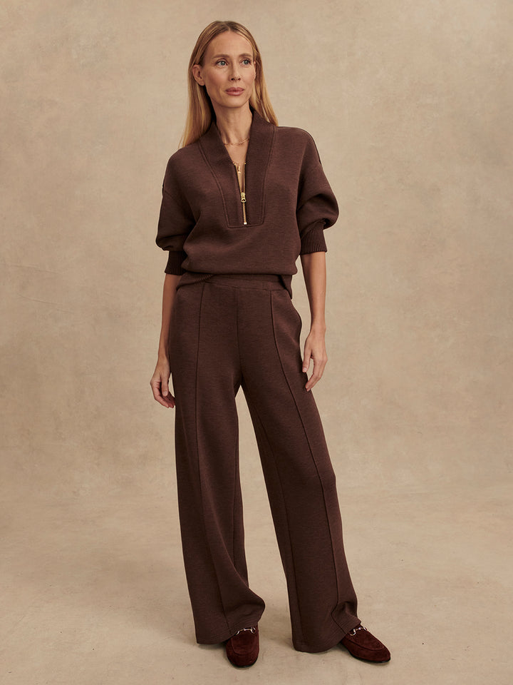 The Wide Leg Pant 28 (Coffee Bean Marl)