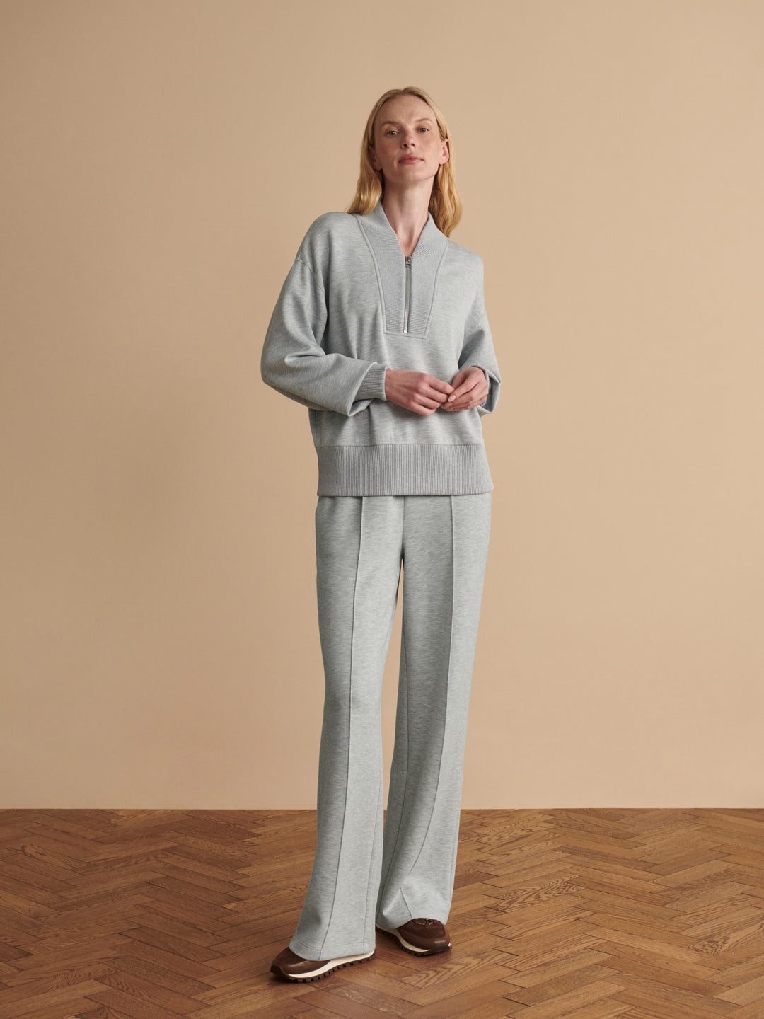 The Wide Leg Pant 28 (Blue Green Marl)