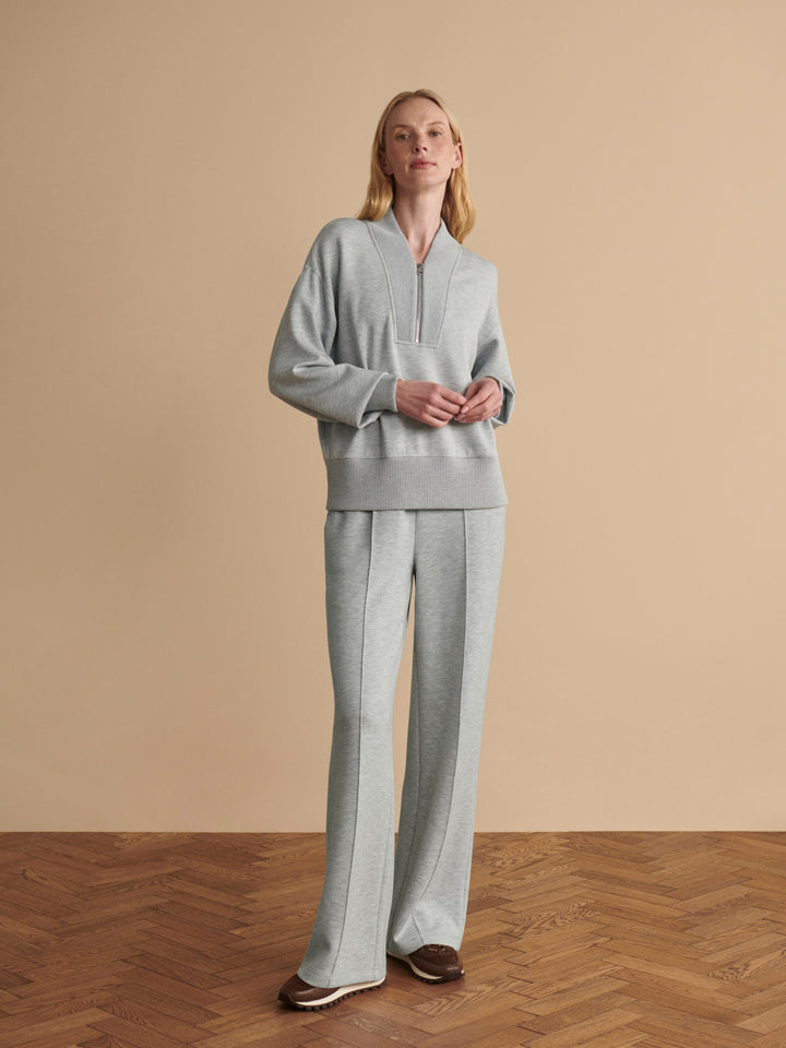 The Wide Leg Pant 28 (Blue Green Marl)