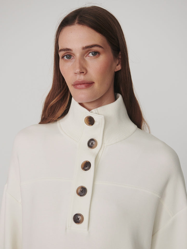 Bronya Button Placket Sweat (Pristine)