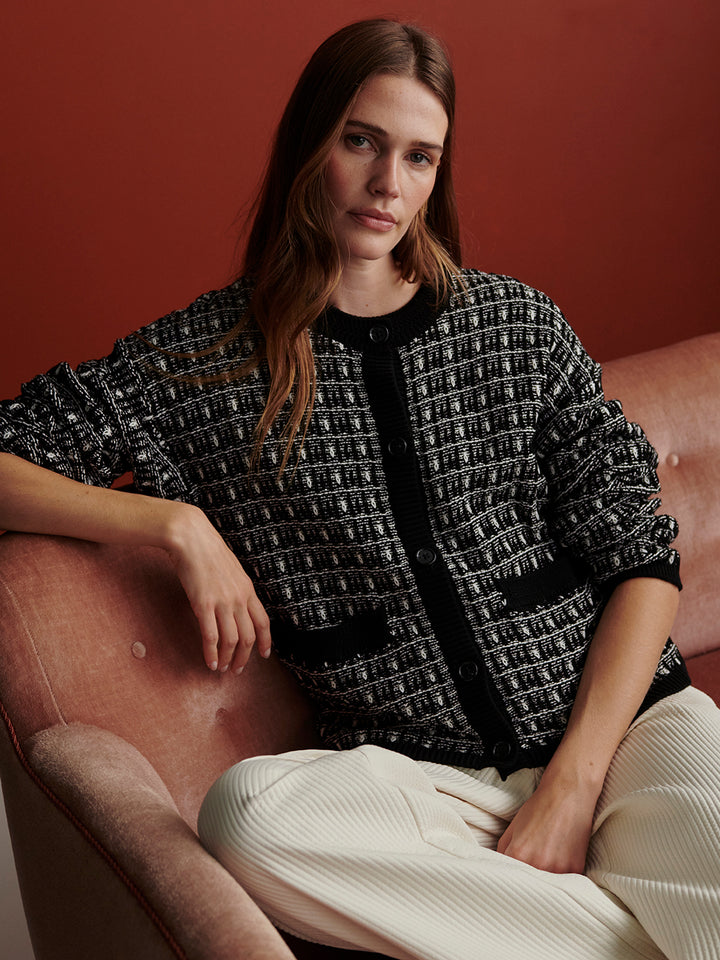 Sarina Knit Cardigan (Black)