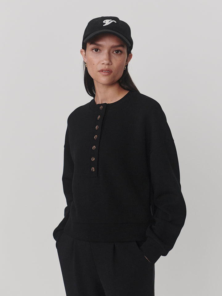 Kiara Crop Sweat (Black)