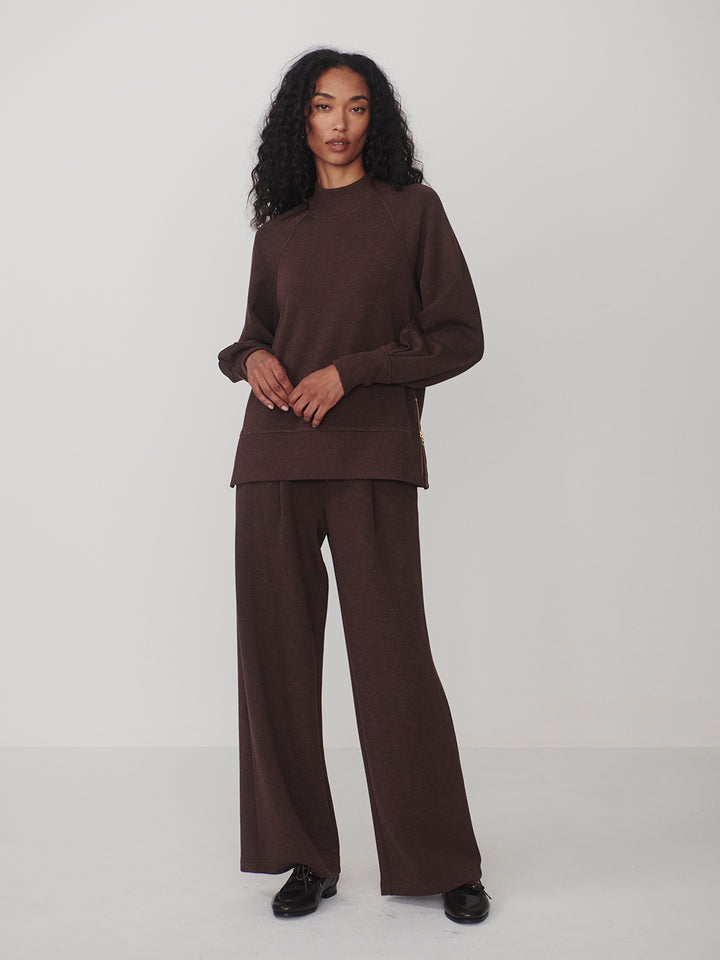 Loxley Raglan Boyfriend Sweat (Coffee Bean Marl)