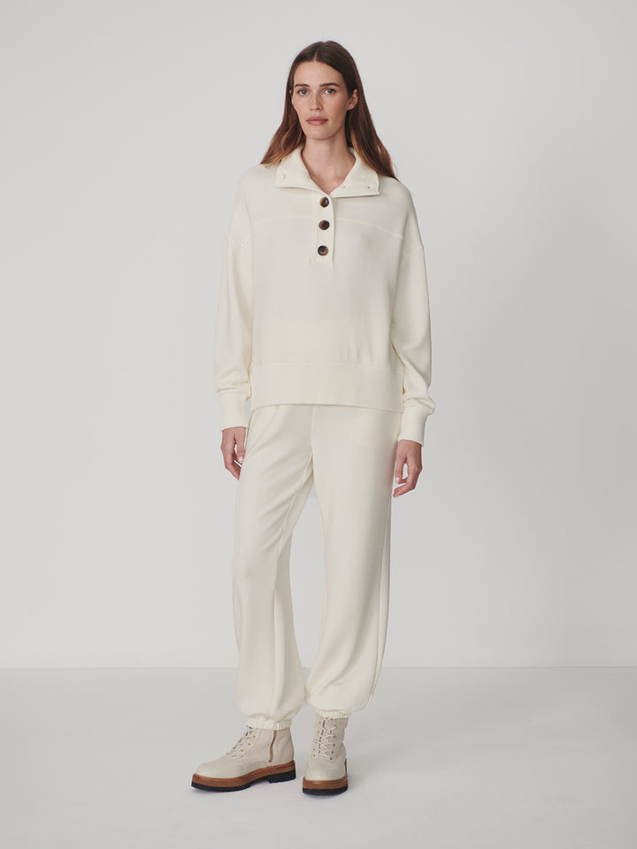 Bronya Button Placket Sweat (Pristine)