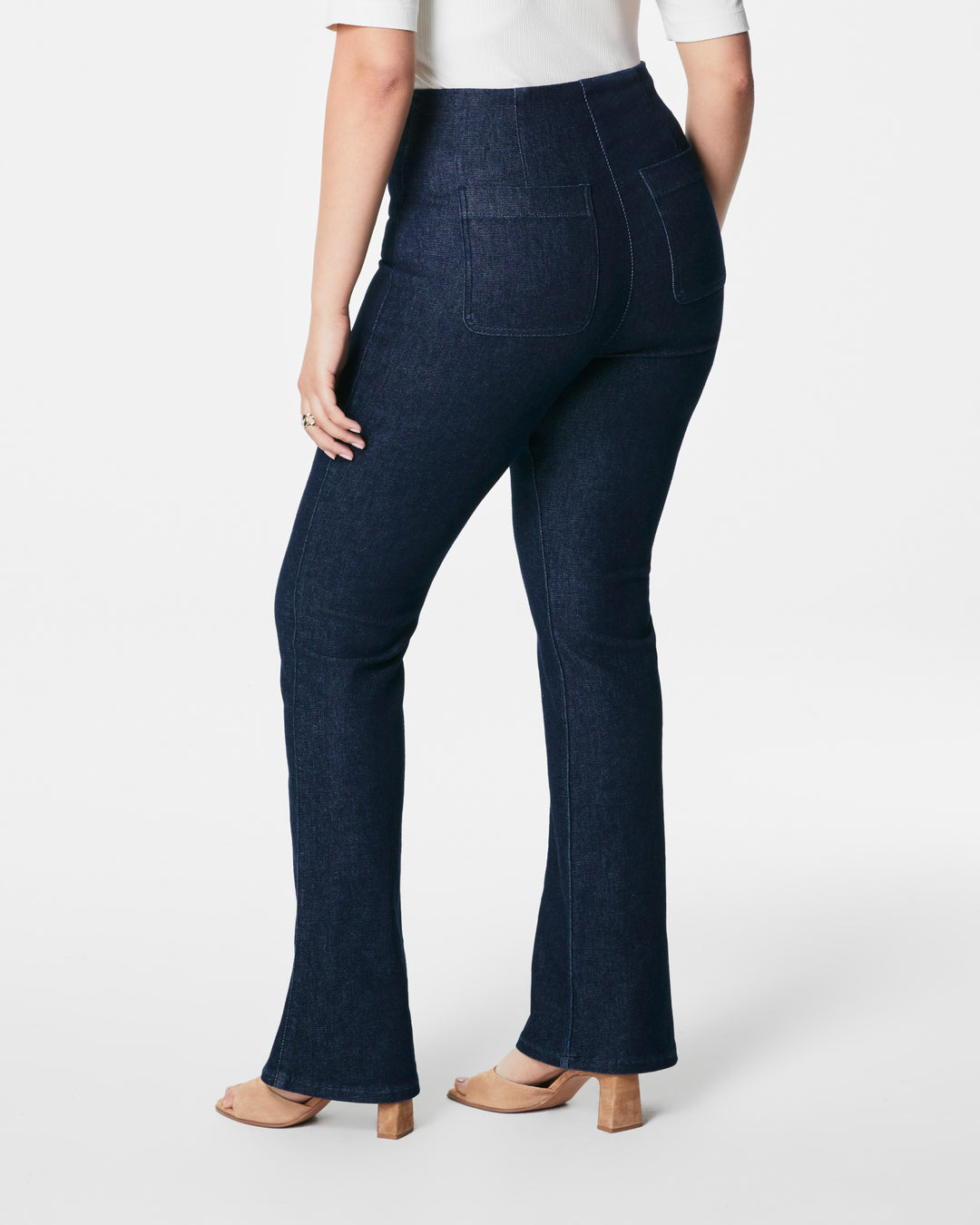 Spanxshape™ Everywear Zero Waistband Micro Flare Jeans (Raw Indigo Wash)