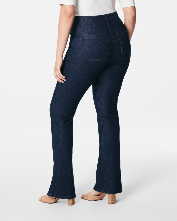 Spanxshape™ Everywear Zero Waistband Micro Flare Jeans (Raw Indigo Wash)