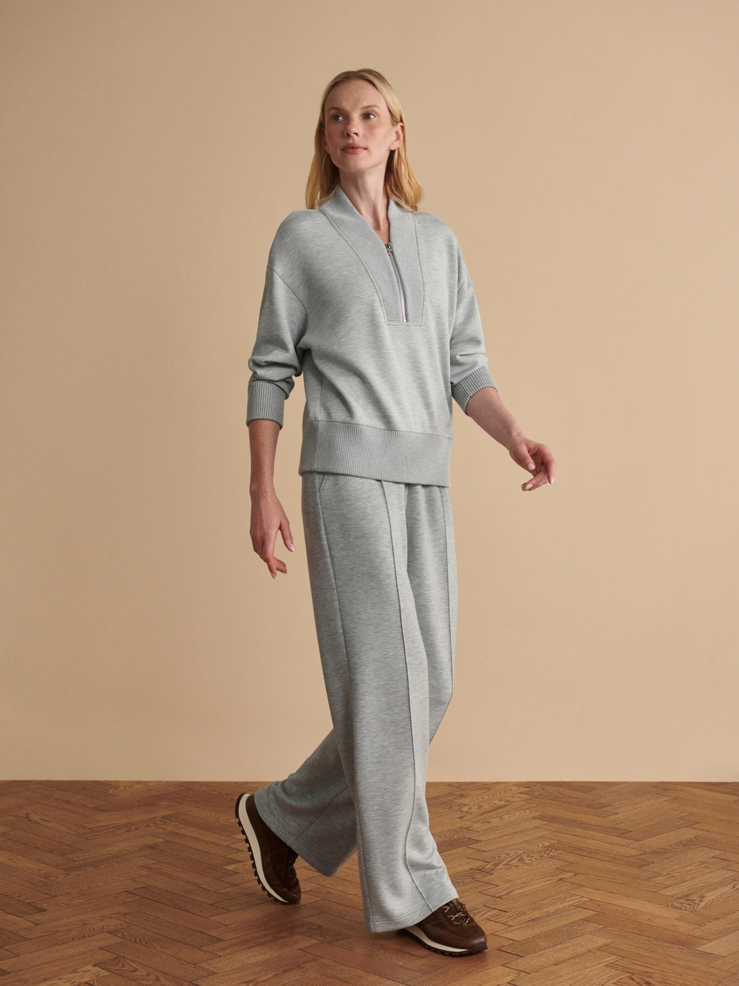 The Wide Leg Pant 28 (Blue Green Marl)