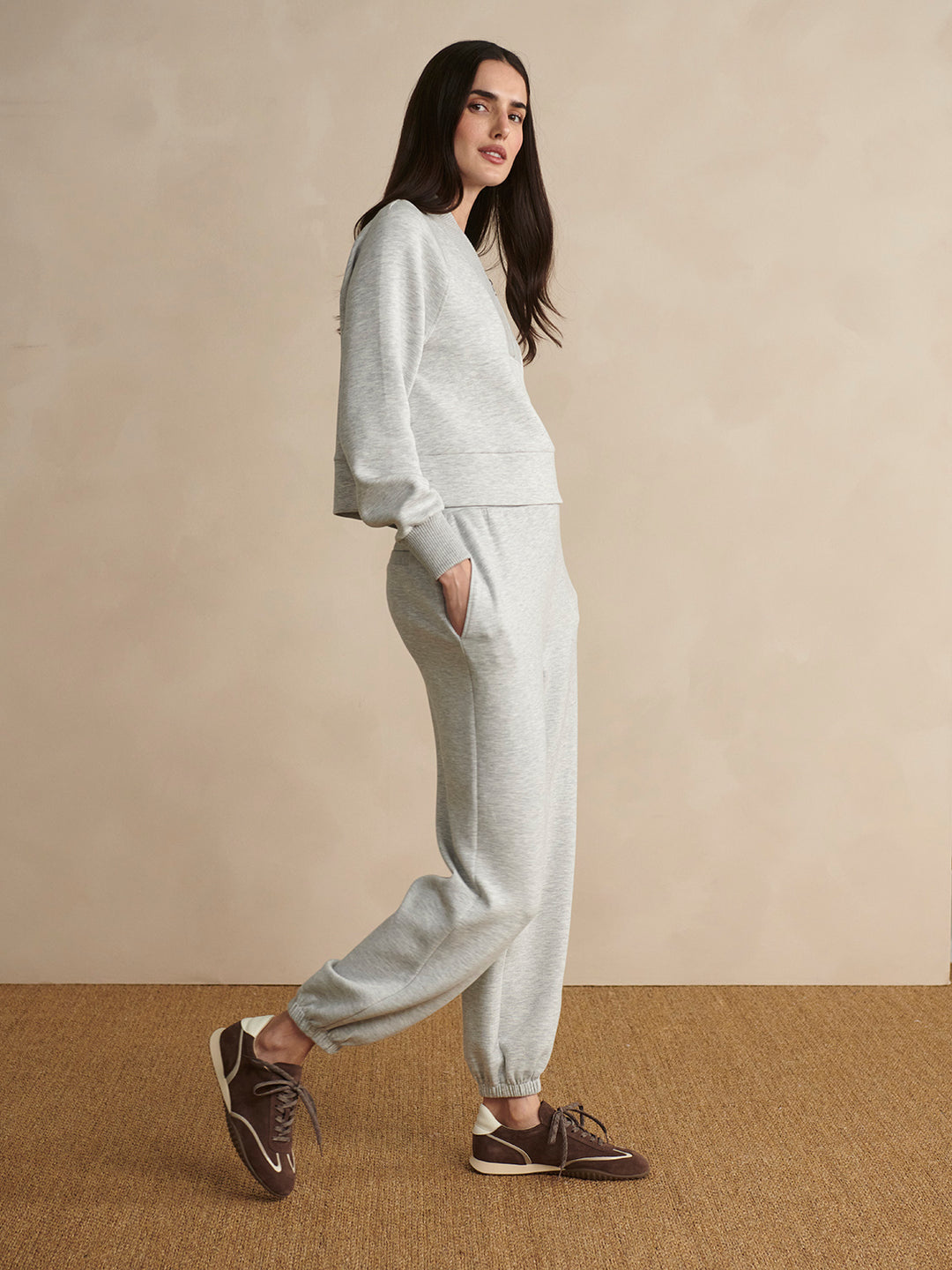 The Classic Cuff Pant 28.5 (Light Grey Marl)