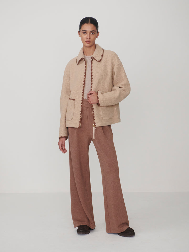 Ruiko Zip Through Fleece (Light Taupe)