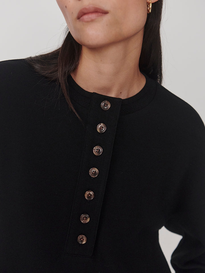 Kiara Crop Sweat (Black)