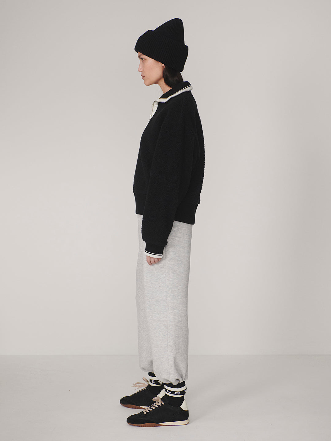Anika Half Zip Fleece (Black)