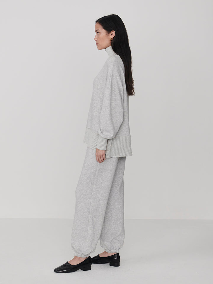 The Classic Cuff Pant 28.5 (Light Grey Marl)