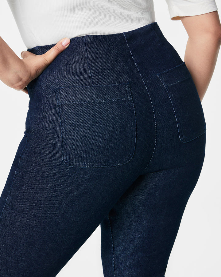 Spanxshape™ Everywear Zero Waistband Micro Flare Jeans (Raw Indigo Wash)