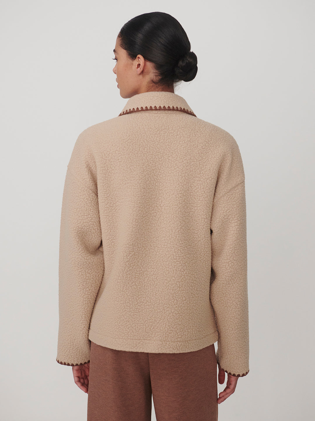Ruiko Zip Through Fleece (Light Taupe)