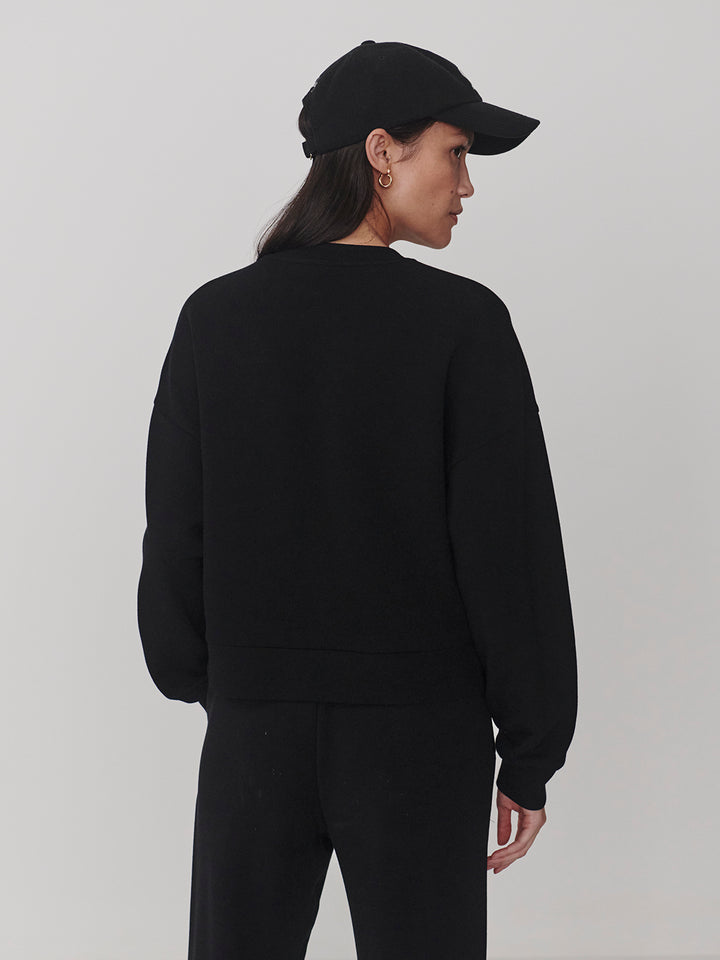 Kiara Crop Sweat (Black)