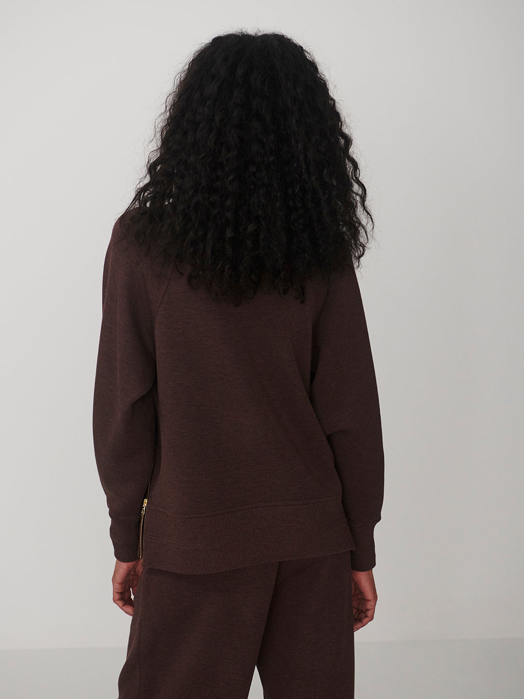 Loxley Raglan Boyfriend Sweat (Coffee Bean Marl)