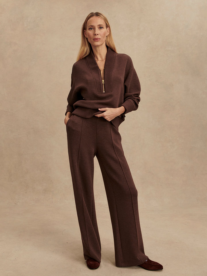 The Wide Leg Pant 28 (Coffee Bean Marl)