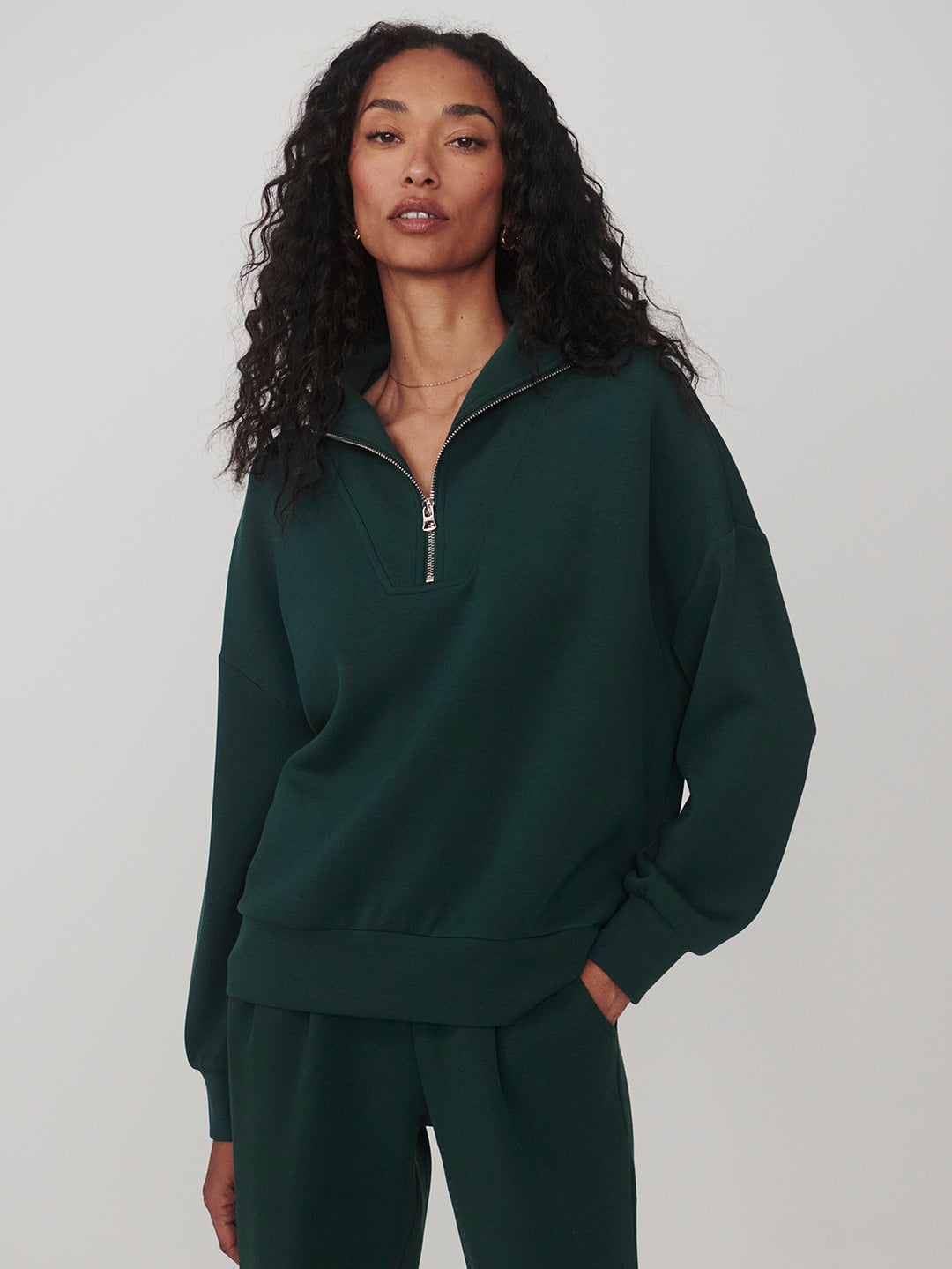 Hawley Half Zip Sweat (Ponderosa Pine)