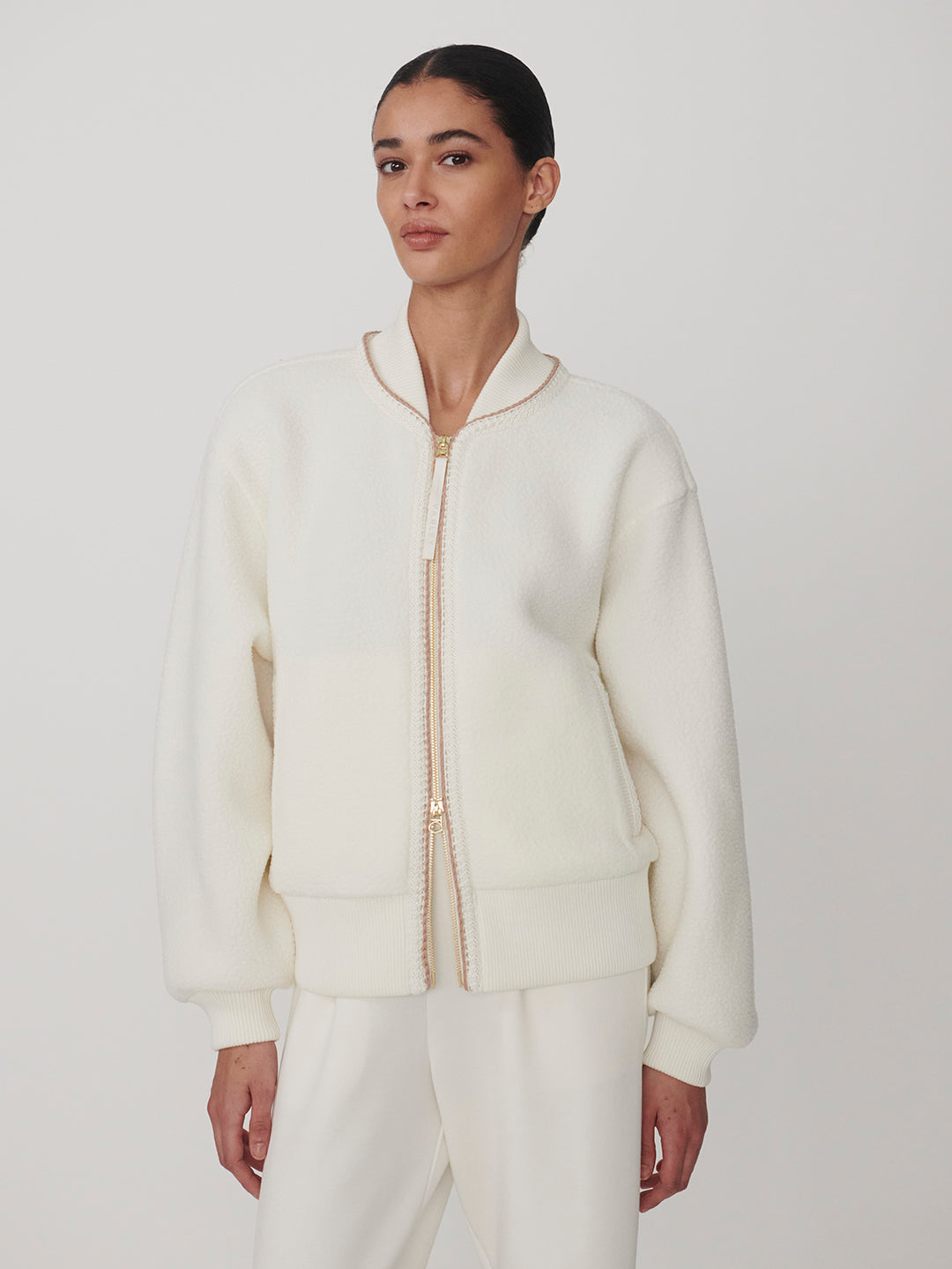 Klaudia Fleece Jacket (Egret)