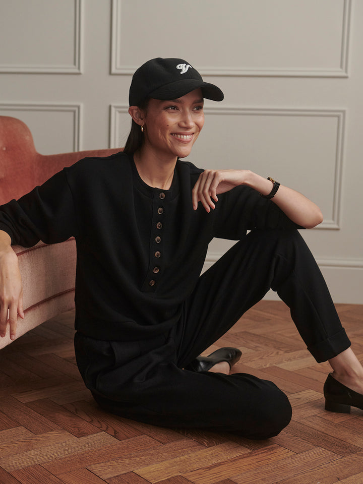 Kiara Crop Sweat (Black)
