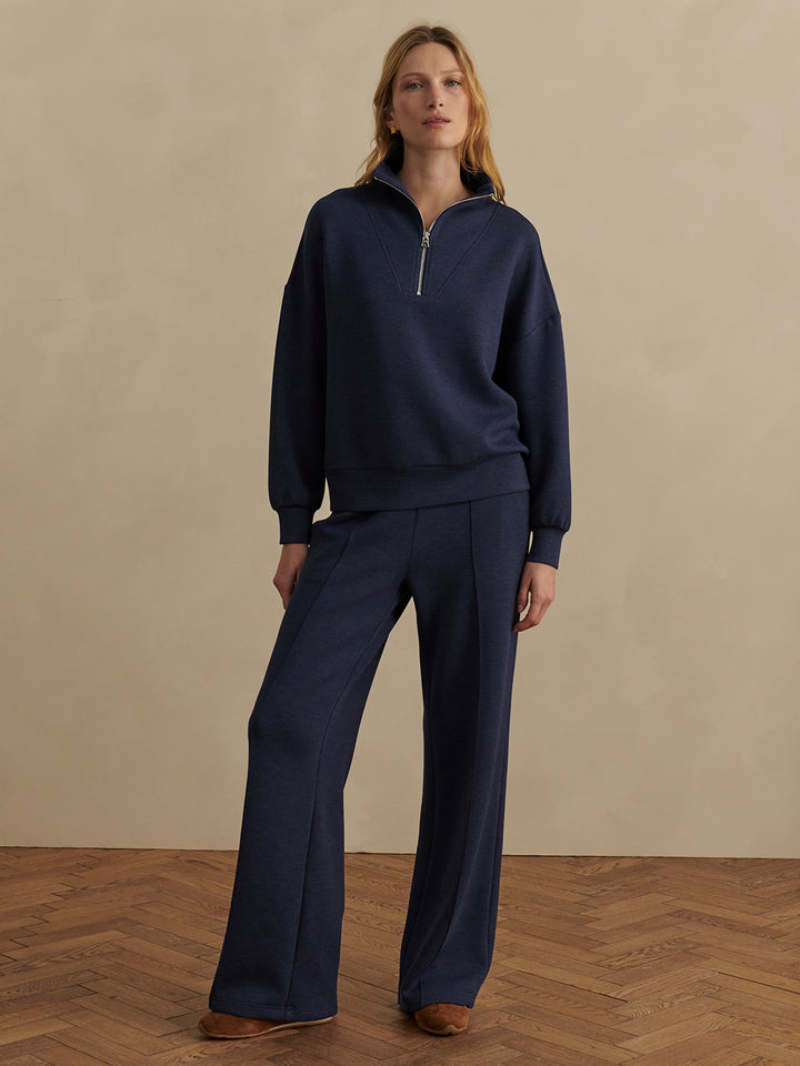 The Wide Leg Pant 28 (Navy Marl)