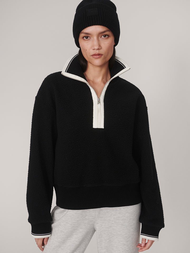Anika Half Zip Fleece (Black)