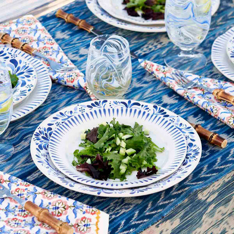 Sitio Stripe 4pc Place Setting - Delft Blue