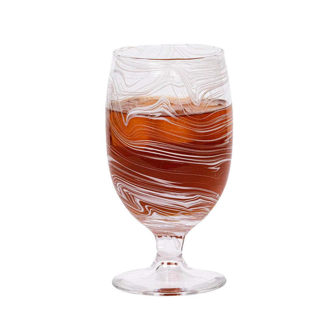Puro Marbled Goblet - White