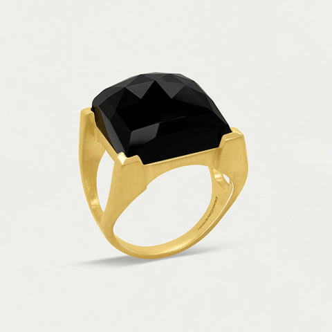 Plaza Ring - Gold / Black Onyx