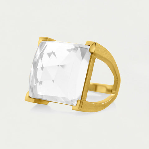 Plaza Ring - Gold / Crystal Quartz