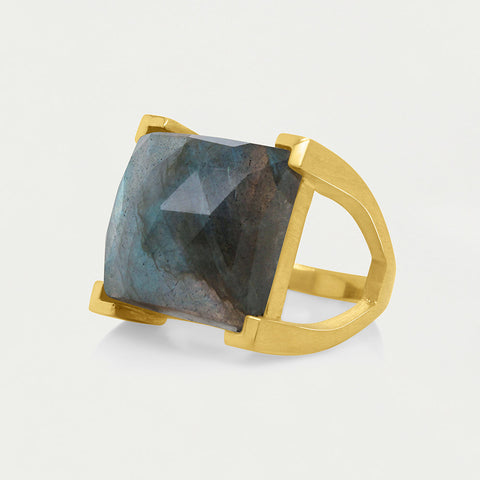 Plaza Ring - Gold / Labradorite