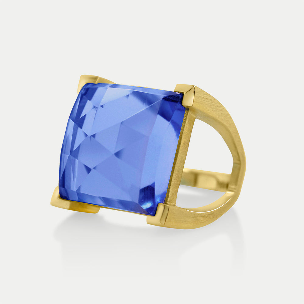 Plaza Ring - Gold / Midnight Blue